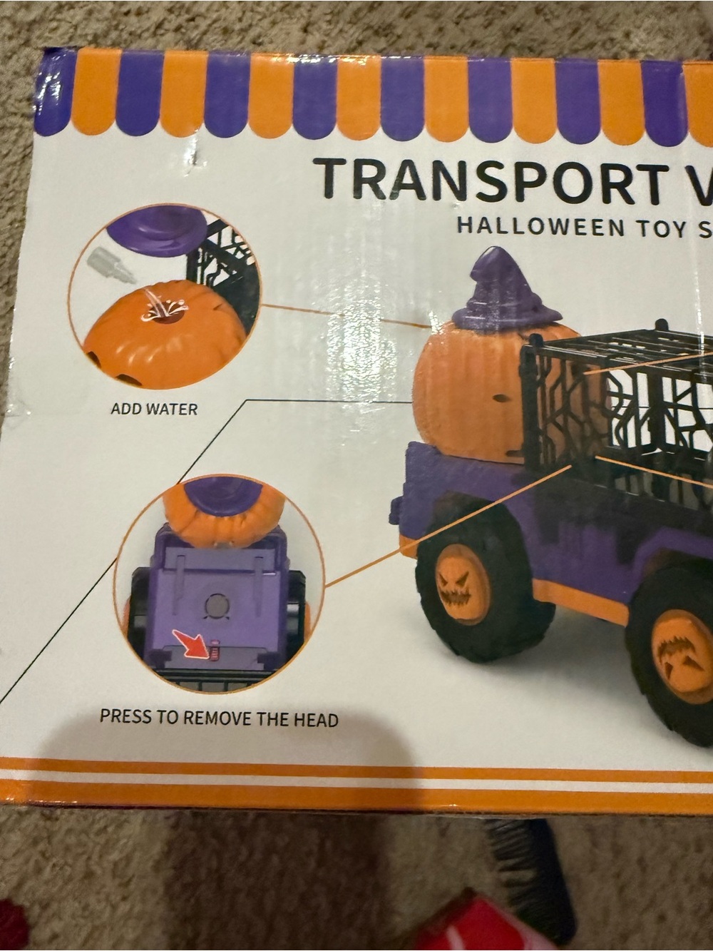 Halloween Pumpkin Transport Vehicle Kids Toy - toy